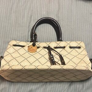 Dooney & Bourke Cream and Black Satchel